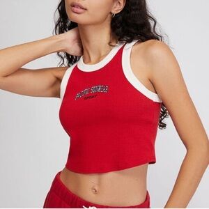 Pacsun Embroidered Logo Cropped Tank Y2K Small
